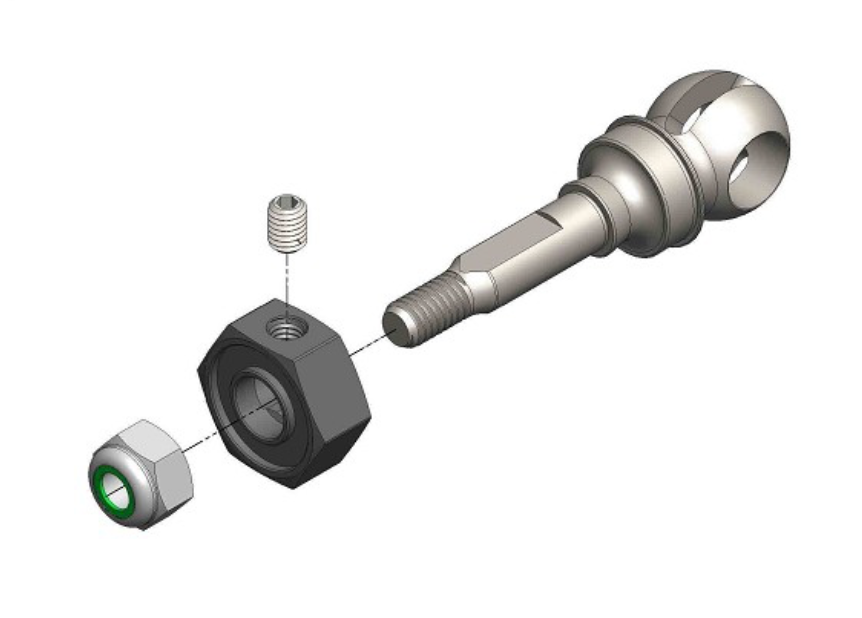 MIP 18151 X-Duty CVD Axle 11mm Offset with 10mm x 5mm Bearing