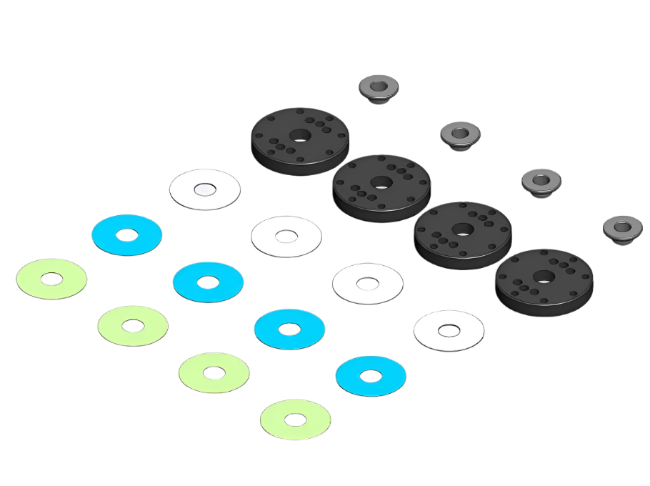 MIP 18410 16mm 8 Hole Bypass1 Piston Set for Mugen 1/8th Vehicles