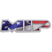 MIP 5106 3.73 x 1" American Flag Die Cut Vinyl Sticker