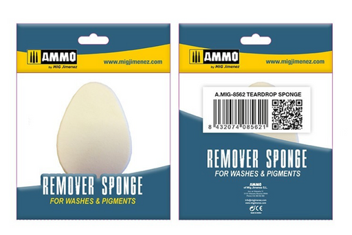 AMMO by Mig 8562 Teardrop Remover Sponge for Washes and Pigments