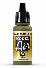 Vallejo 71.137 US Light Green Model Air 17ml Bottle