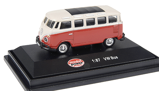 Model Power 19160 HO Scale Volkswagen T1 Samba Bus - Red and White