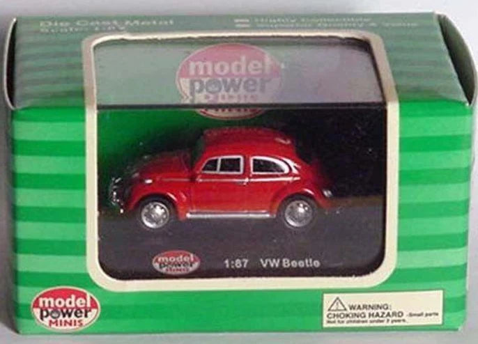Model Power 19172 HO Scale Volkswagen Beetle - Red
