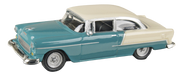 Model Power 19236 HO Scale 1955 Chevy Bel-Air - Green and Cream
