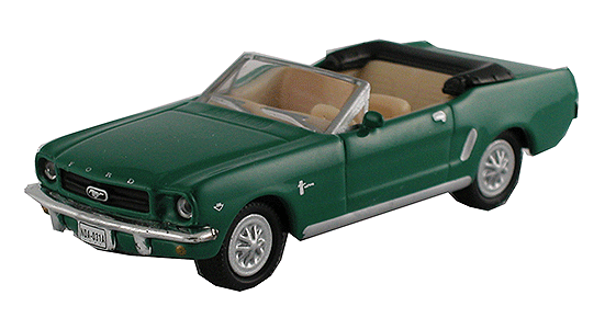 Model Power 19247 HO Scale 1964 1/2 Ford Mustang Convertible - Green
