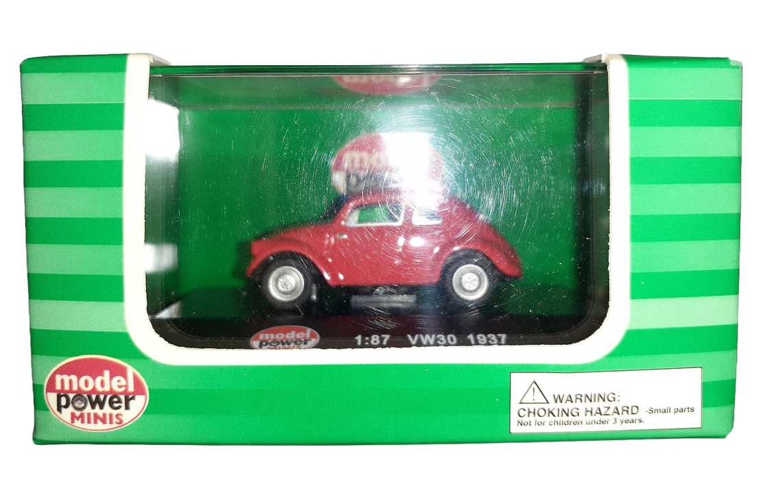 Model Power 19372 HO Scale 1937 Volkswagen W30 "Beetle" - Red