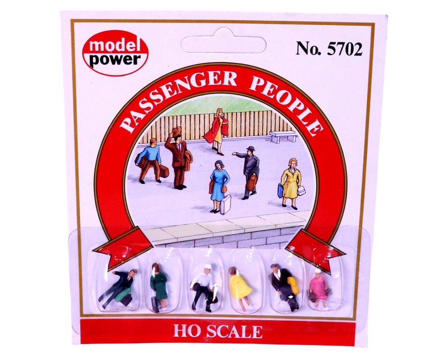 Model Power 5702 HO Scale Passenger People 6 Figures - NOS