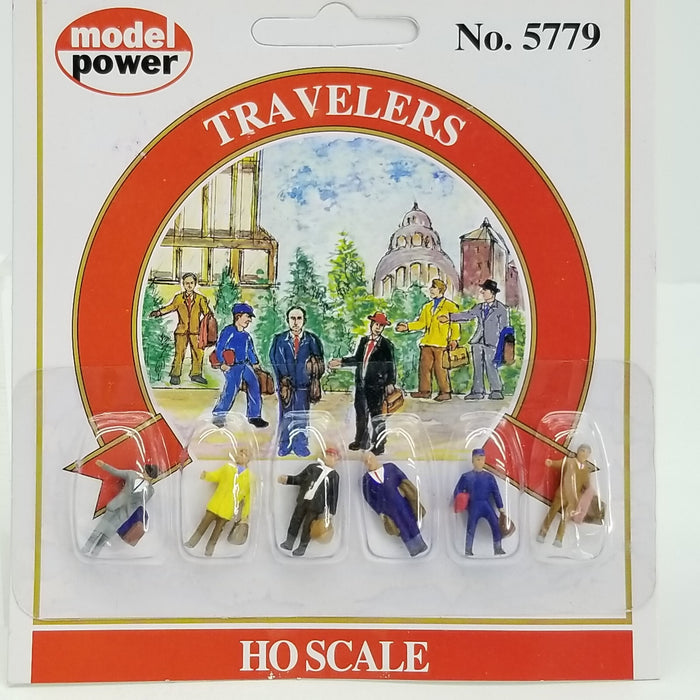 Model Power 5779 HO Scale Travelers 6 Figures - NOS