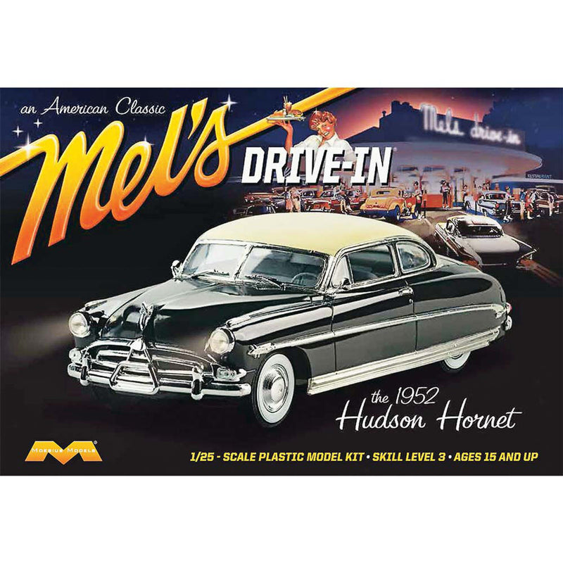 Moebius Models 1216 1/25 1952 Hudson Hornet "Mel's Drive-In" Skill Level 3 Model Kit