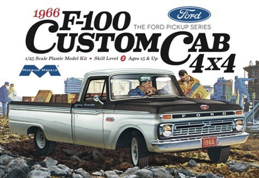 Moebius Models 1236 1/25 1966 Ford F-100 Custom Cab 4×4 Pick-up Truck Skill Level 3 Model Kit