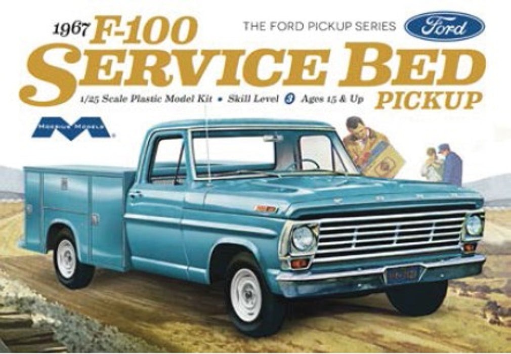 Moebius Models 1239 1/25 1967 Ford F-100 Service Bed Pickup Truck Skill Level 3 Model Kit