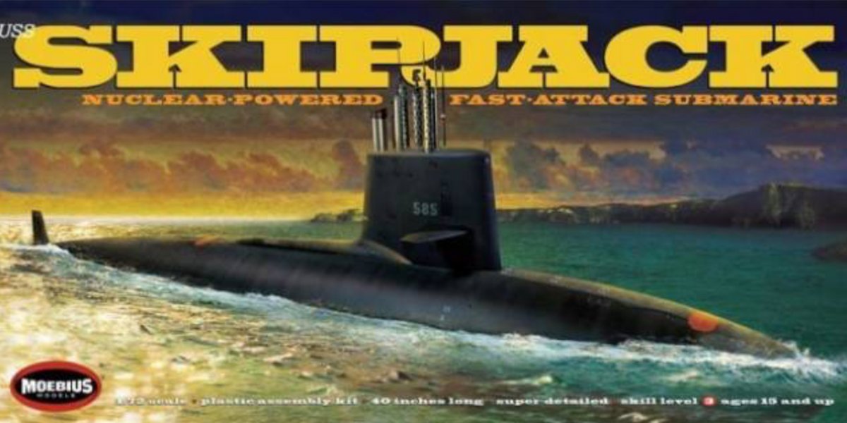 Moebius Models 1400 1/72 USS Skipjack Nuclear-Powered Submarine Model ...