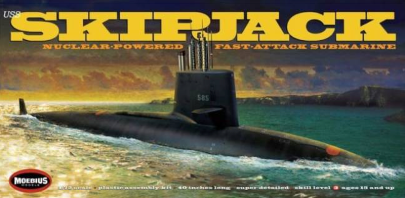 Moebius Models 1400 1/72 USS Skipjack Nuclear-Powered Submarine Model Kit