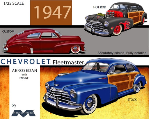 Moebius Models 2301 1/25 1947 Chevrolet Fleetmaster AeroSedan Skill Level 3 Model Kit