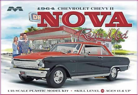 Moebius Models 2321 1/25 1964 Chevy II Nova Resto Mod Skill Level 3 Model Kit