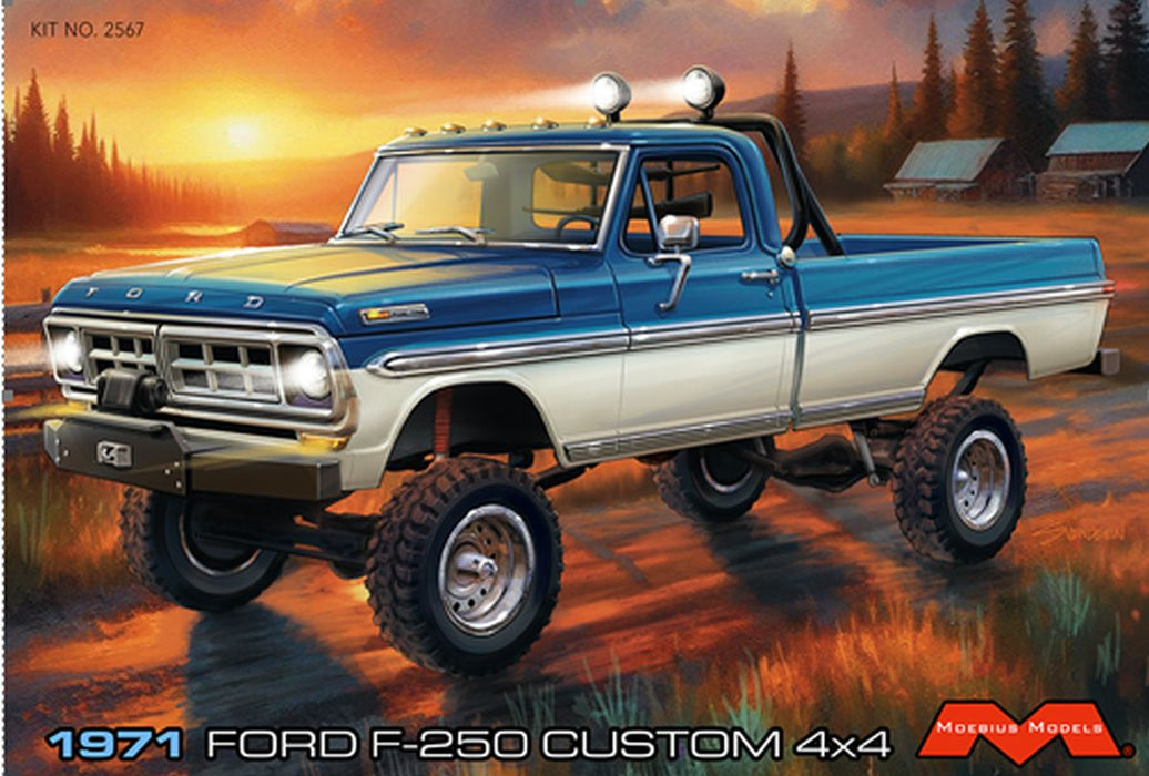 Moebius Models 2567 1/25 1971 Ford F-250 Custom 4×4 Pick-up Truck Model Kit