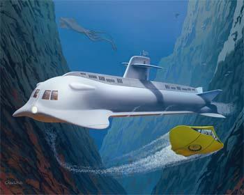 Moebius Models 707 Voyage To The Bottom Of The Sea 4 Window Seaview Skill Level 3 Model Kit