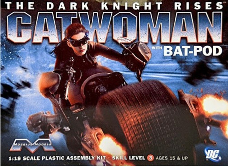 Moebius Models 938 1/18 Batman The Dark Knight Rises Catwoman Bat-Pod Skill Level 3 Model Kit