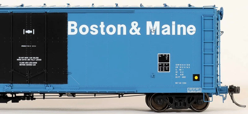 Moloco Trains 33053 HO Scale 50' RBL Boxcar Boston & Maine B&M "Repaint AX 3-79"