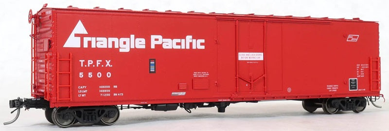 Moloco Trains 51005 HO Scale 50' RBL Boxcar Triangle Pacific TPFX "Repaint RN 4-73"