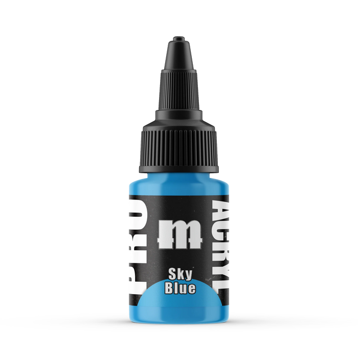 Monument Hobbies 12 Pro Acryl: Sky Blue Acrylic Paint 22ml Bottle