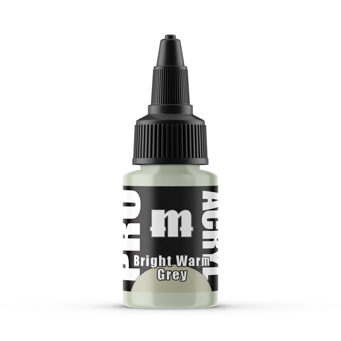 Monument Hobbies 15 Pro Acryl: Bright Warm Grey Acrylic Paint 22ml Bottle