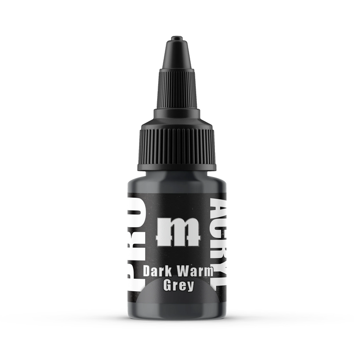 Monument Hobbies 16 Pro Acryl: Dark Warm Grey Acrylic Paint 22ml Bottle