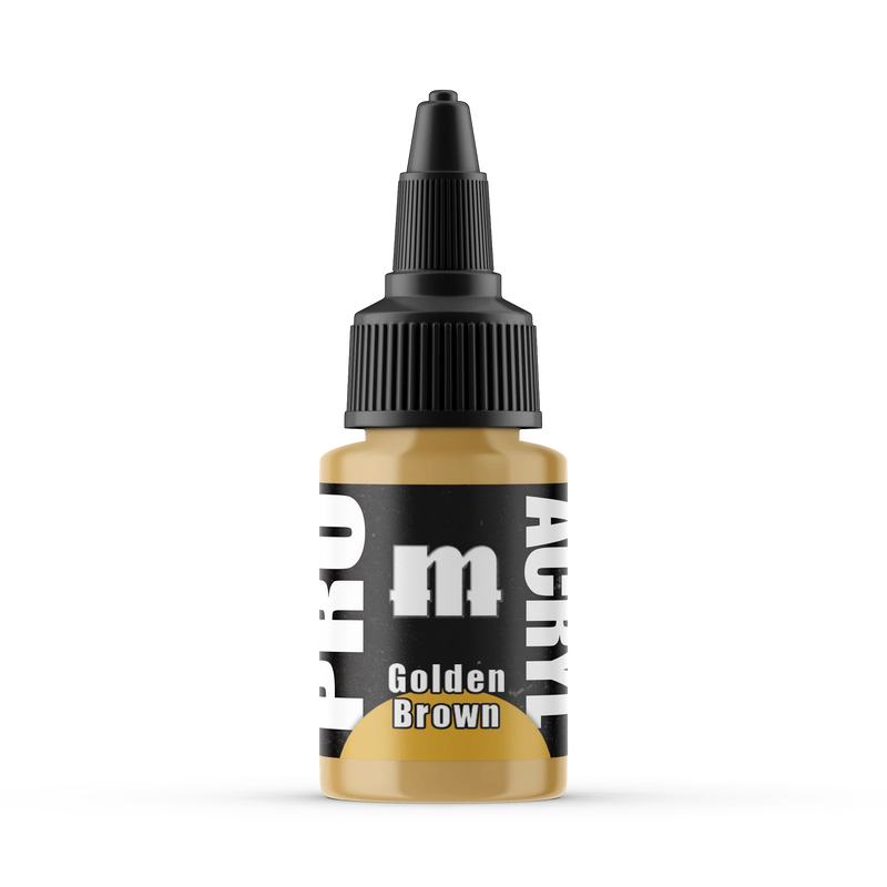 Monument Hobbies 17 Pro Acryl: Golden Brown Acrylic Paint 22ml Bottle