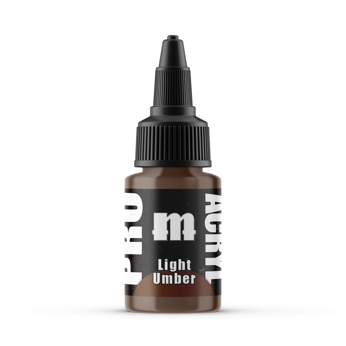 Monument Hobbies 18 Pro Acryl: Light Umber Acrylic Paint 22ml Bottle