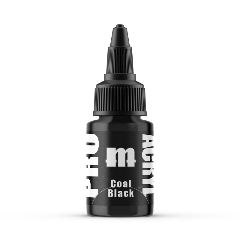 Monument Hobbies 2 Pro Acryl: Coal Black Acrylic Paint 22ml Bottle