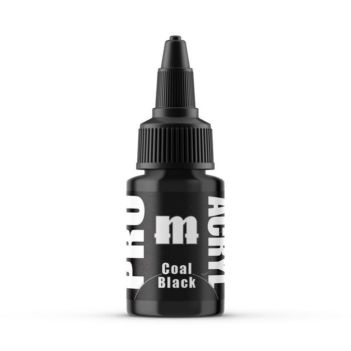 Monument Hobbies 2 Pro Acryl: Coal Black Acrylic Paint 22ml Bottle