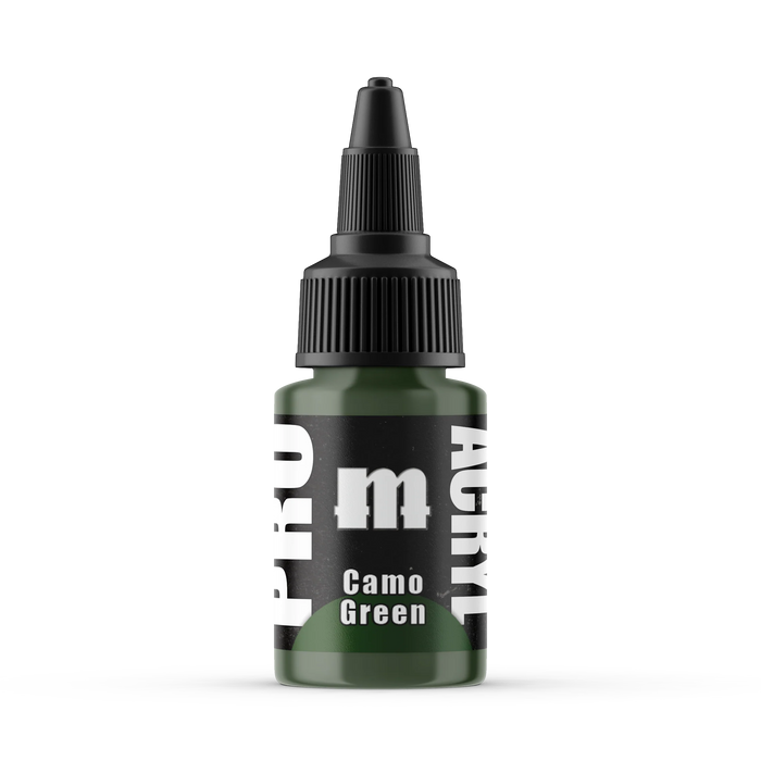 Monument Hobbies 20 Pro Acryl: Camo Green Acrylic Paint 22ml Bottle