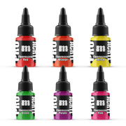 Monument Hobbies 20037 Pro Acryl: SET-F01 Fluorescents Acrylic Paint Set (6 Colors) 22ml Bottles