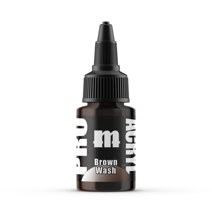 Monument Hobbies 201 Pro Acryl: Brown Wash Acrylic Paint 22ml Bottle
