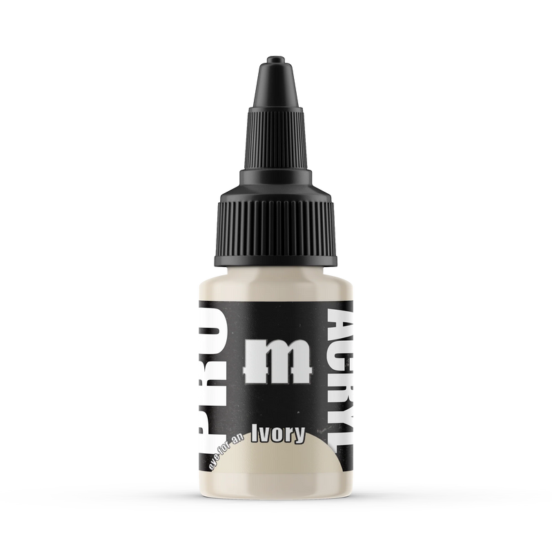Monument Hobbies 23 Pro Acryl: Ivory Acrylic Paint 22ml Bottle
