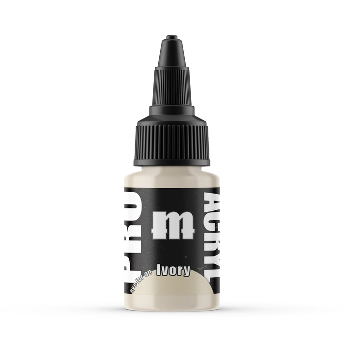Monument Hobbies 23 Pro Acryl: Ivory Acrylic Paint 22ml Bottle