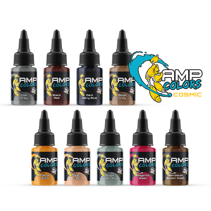 Monument Hobbies 34526 Pro Acryl AMP Colors: SET#1 Cosmic Acrylic Paint Set (9 Colors) 22ml Bottle