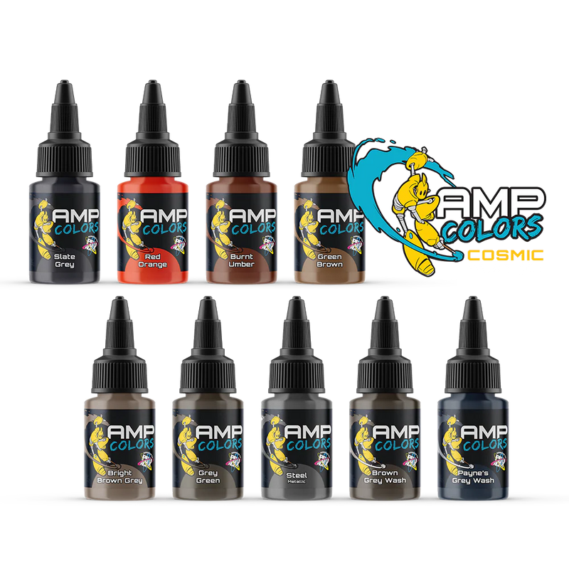 Monument Hobbies 34964 Pro Acryl AMP Colors: SET#2 Cosmic Acrylic Paint Set (9 Colors) 22ml Bottle