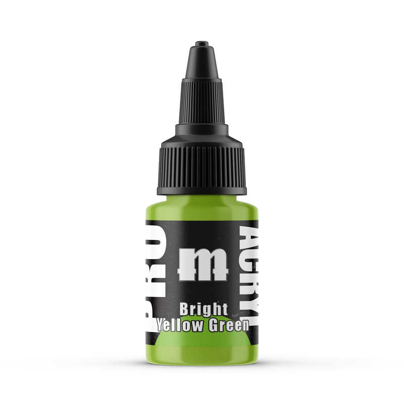 Monument Hobbies 39 Pro Acryl: Bright Yellow Green Acrylic Paint 22ml Bottle