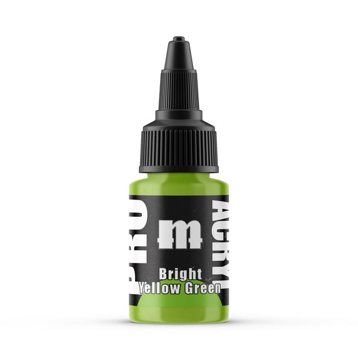 Monument Hobbies 39 Pro Acryl: Bright Yellow Green Acrylic Paint 22ml Bottle