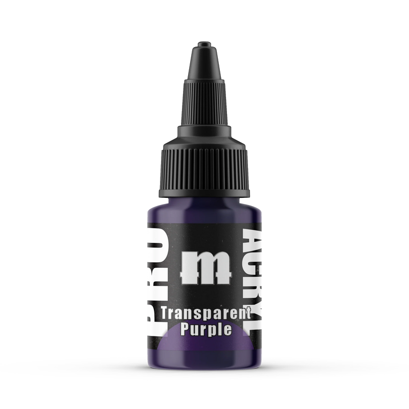 Monument Hobbies 51 Pro Acryl: Transparent Purple Acrylic Paint 22ml Bottle
