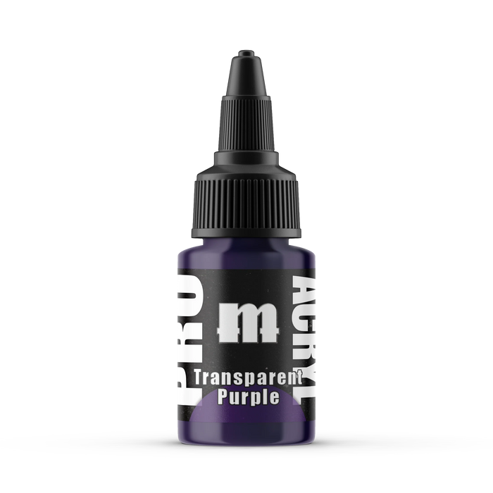 Monument Hobbies 51 Pro Acryl: Transparent Purple Acrylic Paint 22ml Bottle