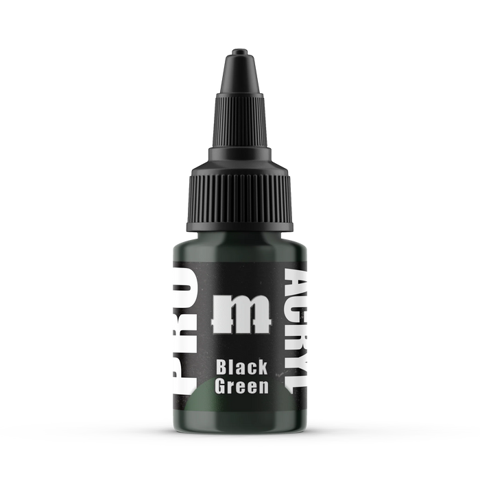 Monument Hobbies 57 Pro Acryl: Black Green Acrylic Paint 22ml Bottle