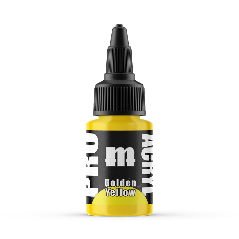 Monument Hobbies 6 Pro Acryl: Golden Yellow Acrylic Paint 22ml Bottle