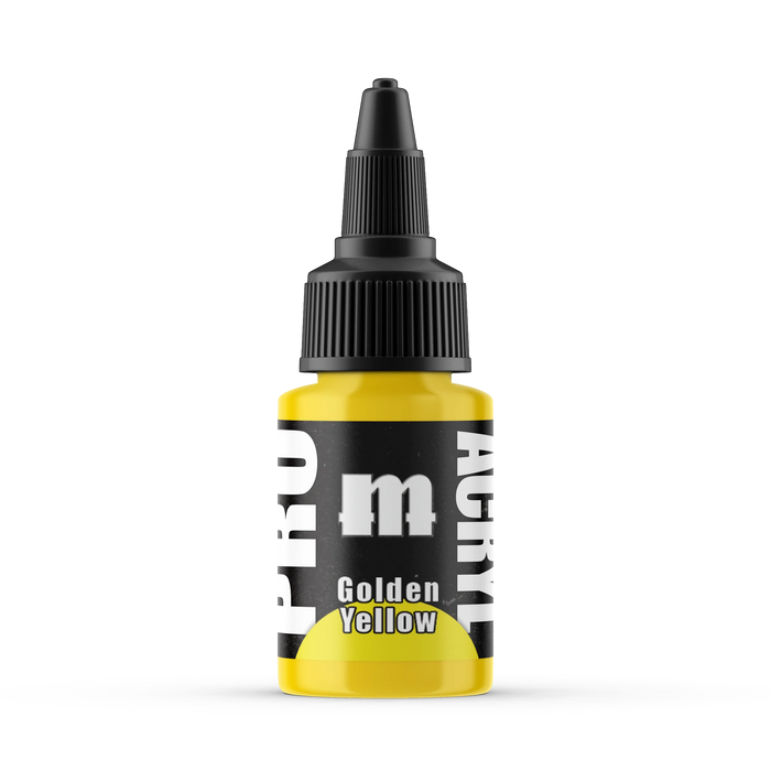 Monument Hobbies 6 Pro Acryl: Golden Yellow Acrylic Paint 22ml Bottle