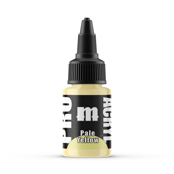 Monument Hobbies 60 Pro Acryl: Pale Yellow Acrylic Paint 22ml Bottle