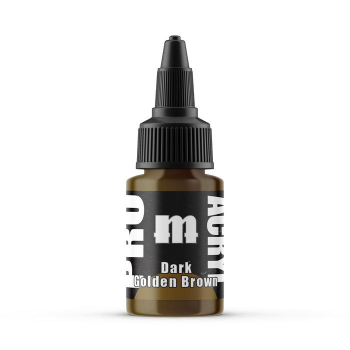 Monument Hobbies 62 Pro Acryl: Dark Golden Brown Acrylic Paint 22ml Bottle