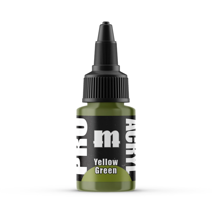 Monument Hobbies 65 Pro Acryl: Yellow Green Acrylic Paint 22ml Bottle