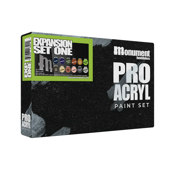 Monument Hobbies 6522 Pro Acryl: SET#1 Expansion Acrylic Paint Set (12 Colors) 22ml Bottles