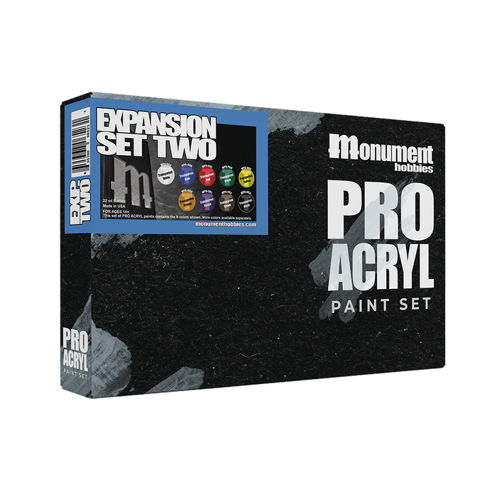 Monument Hobbies 6523 Pro Acryl: SET#2 Expansion Transparents Acrylic Paint Set (9 Colors) 22ml Bottles